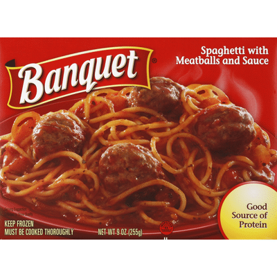 Banquet Spaghetti, with Meatballs and Sauce