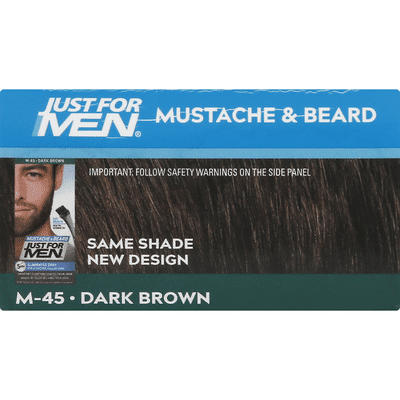 Just For Men Easy Brush-In Color, Mustache & Beard, Dark Brown M-45