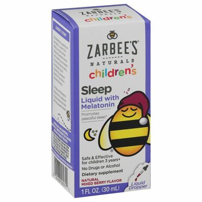 Zarbee's Naturals Children's Sleep Liquid with Melatonin, Natural Berry