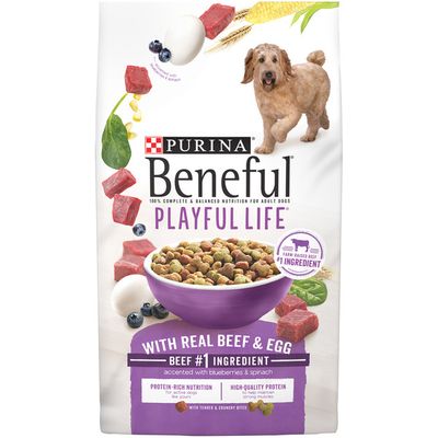 Purina Beneful Dry Dog Food, Playful Life With Real Beef & Egg Accented With Blueberries & Spinach