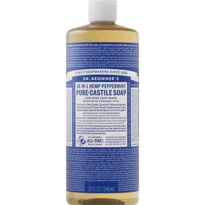 Dr. Bronner's Soap, Pure-Castile, 18-in-1, Hemp Peppermint