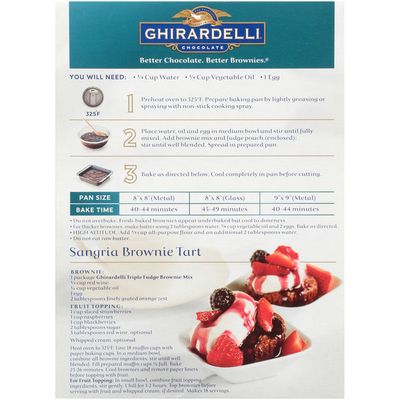 Ghirardelli Chocolate Chocolate Triple Fudge Premium Brownie Mix