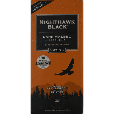 Bota Box Malbec, Dark, Nighthawk Black