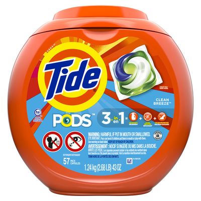 Tide Pods Liquid Laundry Detergent Pacs, Clean Breeze