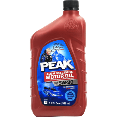 PEAK Motor Oil, High Mileage, SAE 5W-30