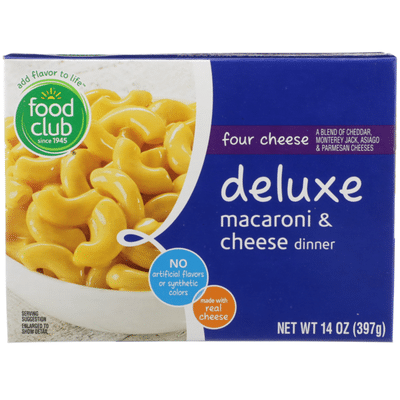 Food Club Four Cheese Deluxe Macaroni & Cheese Dinner (14 oz) - Instacart