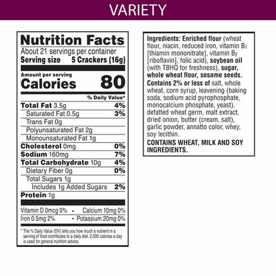 Kellogg's Toasteds Crackers, Toasted Crackers, Variety Pack