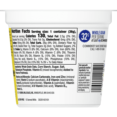 Cheerios Cups, Cereal with Whole Grain Oats, Gluten Free, 12 Count
