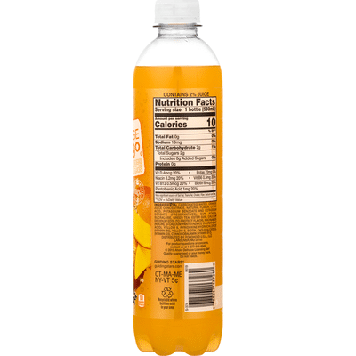 SB Water Beverage, Sparkling, Orange Mango