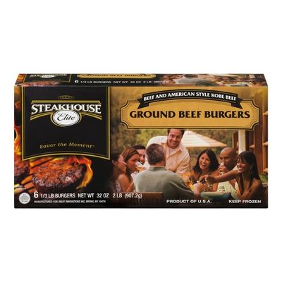 Steakhouse Elite Ground Beef Burgers