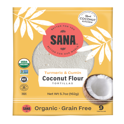 Sana Foods Tortillas, Grain Free, Turmeric & Cumin