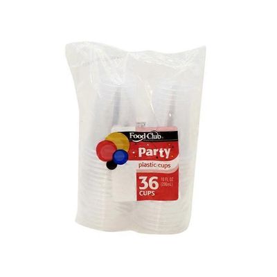 Food Club Plastic Cup Clear 10 Oz Tall