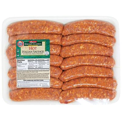 Wegmans Italian Classics All Pork Hot Italian Sausage Link, FAMILY PACK