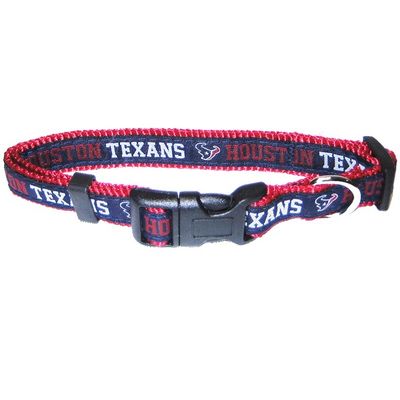 Pets First Medium Houston Texans Pet Collar