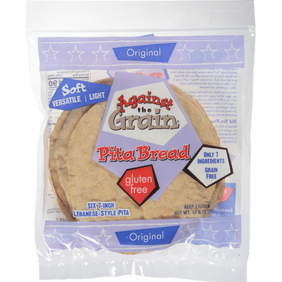 Against The Grain Gourmet Pita Bread, Original, 7-Inch