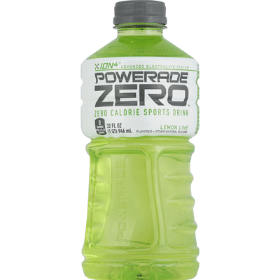 Powerade Sugar Lemon Lime, Ion4 Electrolyte Enhanced Fruit Flavored Sugar Calorie Sports Drink W/ Vitamins B3, B6, And B12, Replenish Sodium, Calcium, Potassium, Magnesium