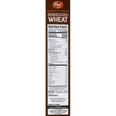 Post Shredded Wheat Wheat'n Bran