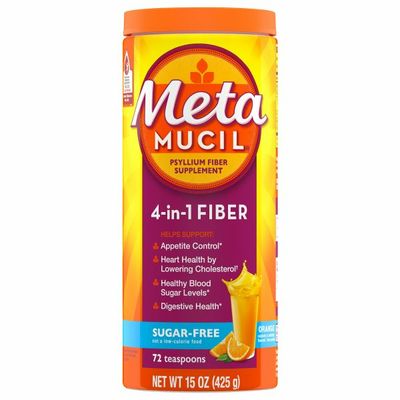 Metamucil Multi-Health Psyllium Fiber Supplement, Sugar-Free Powder