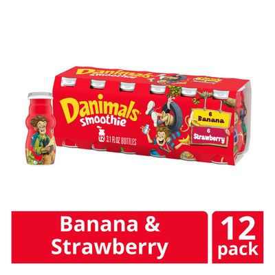 Danimals Strawberry Explosion & Banana Split Variety Pack Smoothies