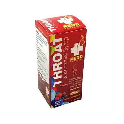 Redd Remedies Throat & Bronchial Dietary Supplement Syrup, Berry