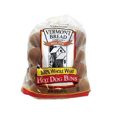 Vermont Bread Company 100% Whole Wheat Hotdog Buns