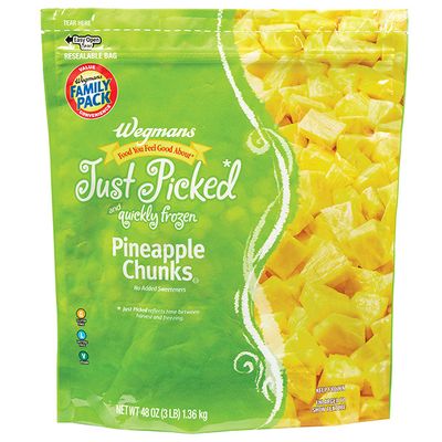 Wegmans Food You Feel Good About Just Picked and Quickly Frozen Pineapple Chunks, FAMILY PACK