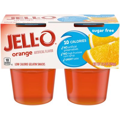 Jell-O Orange Sugar Free Ready-to-Eat Gelatin Snacks