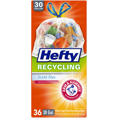 Hefty Clear Large Trash Drawstring Bags