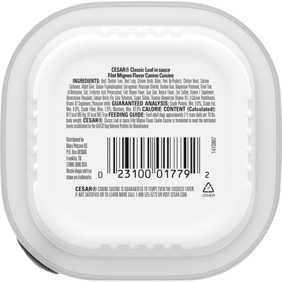 Cesar Filet Mignon Flavor Classic Loaf in Sauce Canine Cuisine