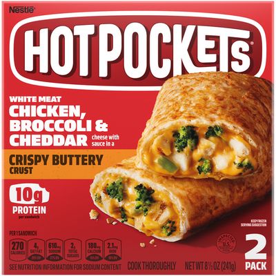 Hot Pockets Chicken Broccoli & Cheddar Crispy Buttery Crust Frozen Snacks