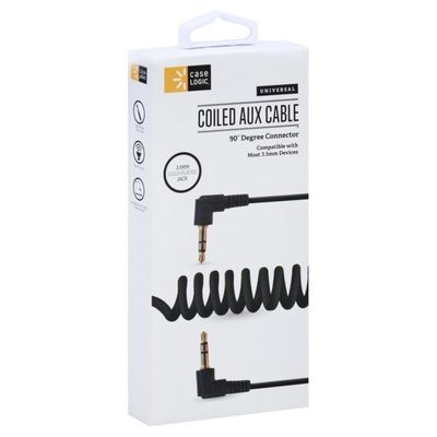 Case Logic Aux Cable, Coiled, Universal