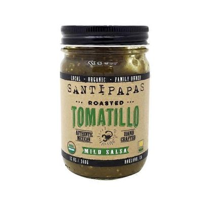 Santipapas Organic Roasted Mild Tomatillo Salsa
