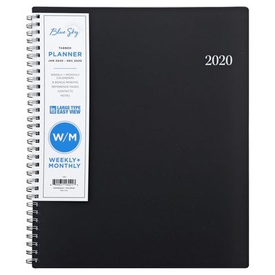 Blue Sky Planner, Weekly + Monthly, Tabbed