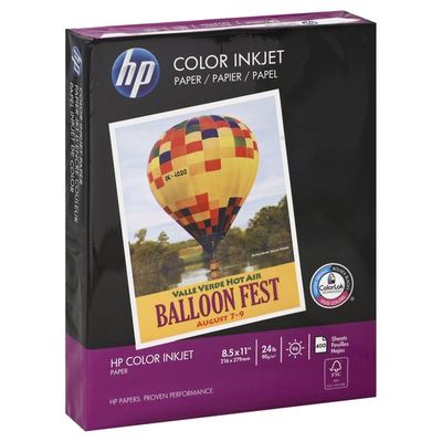 HP Paper, Color Inkjet, 24 lb