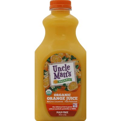 Uncle Matt's Organic Juice, Organic, Orange, Pulp Free