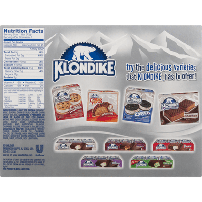 Klondike Ice Cream Sandwiches Vanilla