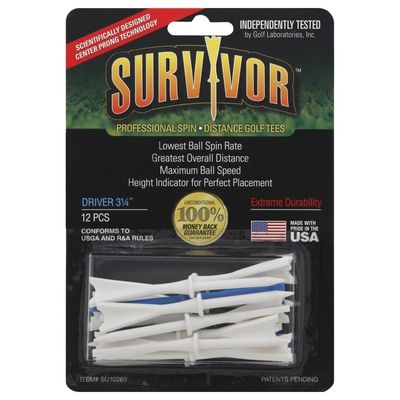 Survivor Golf Tees, Driver 3-1/4 Inch