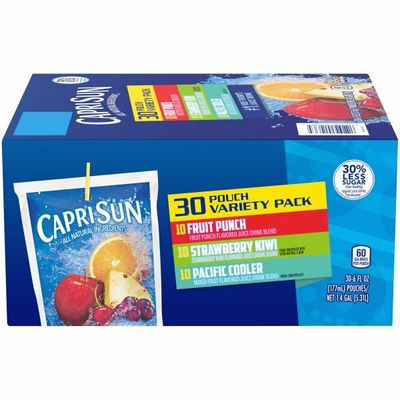 Capri Sun Fruit Punch, Strawberry Kiwi & Pacific Cooler Naturally Flavored Juice Drink Blend Variety Pack