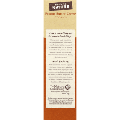 Back to Nature Cookies, Peanut Butter Creme