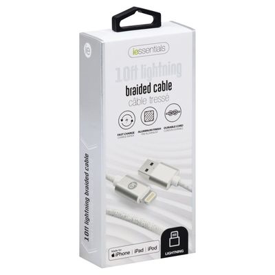 I Essentials Cable, Braided, 10 Feet Lightning