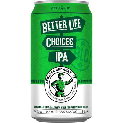 Atwater Brewery Better Life Choices IPA Beer