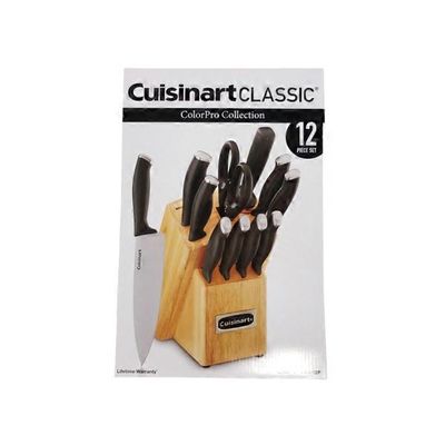 Cuisanart 12-Piece Stainless Steel Cutlery Set with Block