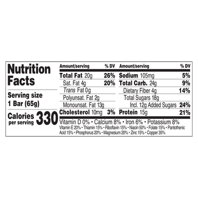 Perfect Bar Protein Bar, Dark Chocolate Chip Peanut Butter with Sea Salt