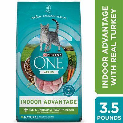 Purina ONE Natural, Low Fat, Weight Control, Indoor Dry Cat Food, +Plus Indoor Advantage