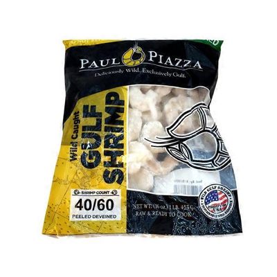 Paul Piazza Raw Peeled Gulf Shrimp 40/60