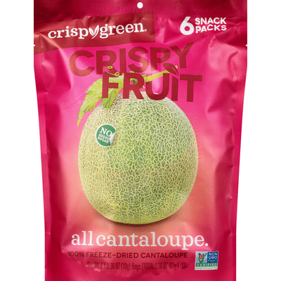 Crispy Green Crispy Fruit, All Cantaloupe, 6 Snack Packs