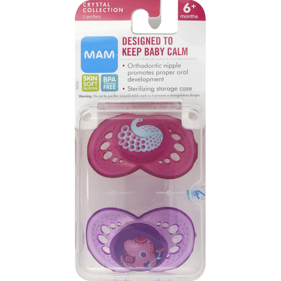 MAM Pacifiers, Crystal Collection, 6+ Months