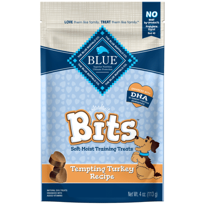 Blue Buffalo BLUE Bits Natural Soft-Moist Training Dog Treats, Turkey Recipe
