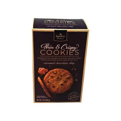 Signature Kitchens Caramel Chocolate Chip Thin & Crispy Cookies