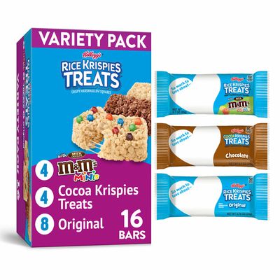 Kellogg's Rice Krispies Treats Marshmallow Snack Bars, Kids Snacks, School Lunch